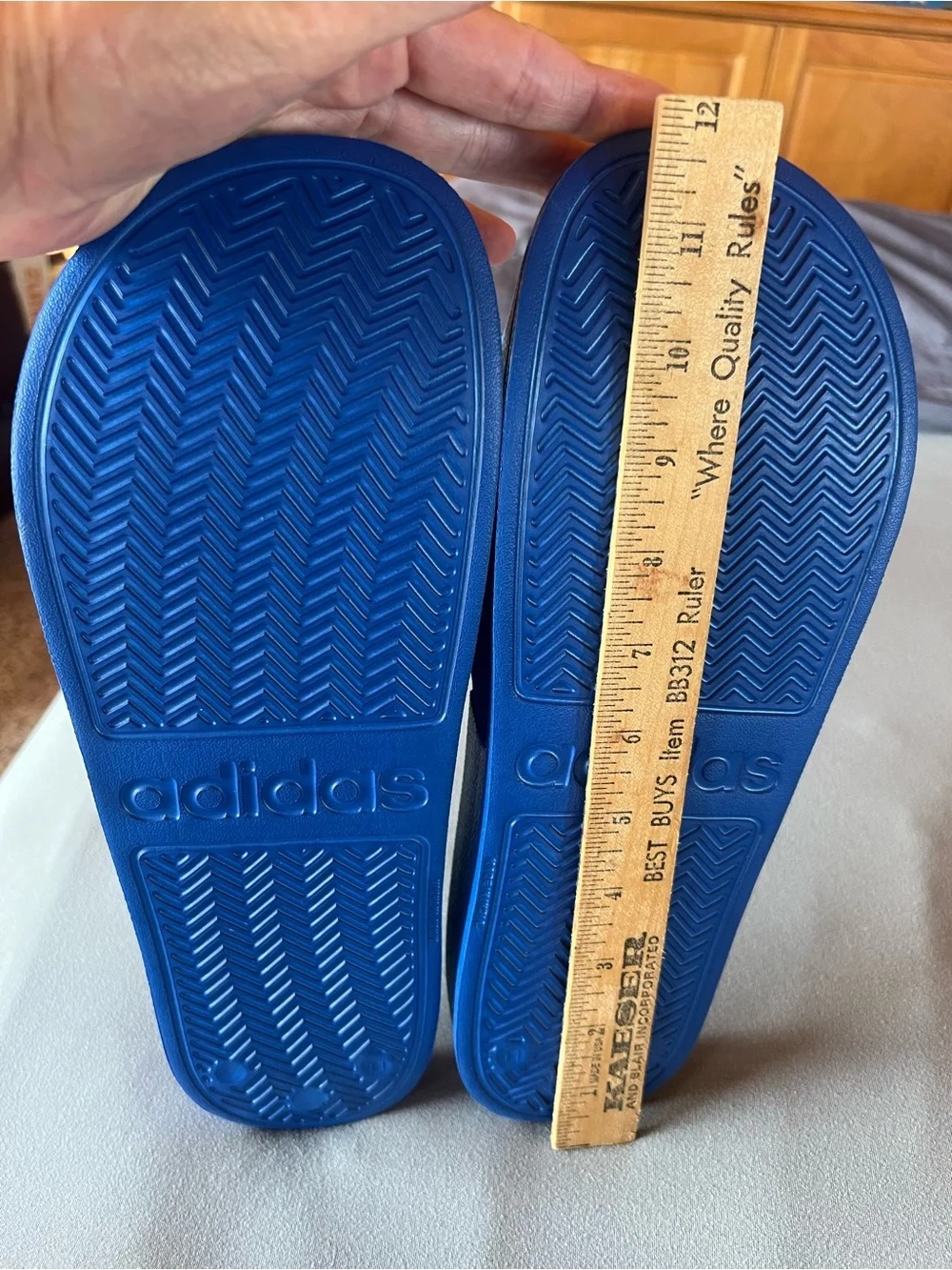 Adidas Blue Cloud Foam Adilette Shower Slides, men 11, women 12. New with tags.